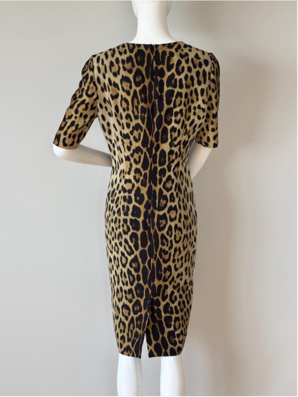Moschino Leopard Print Bodycon Dress IT42 US8 Vintage - Picture 5 of 7